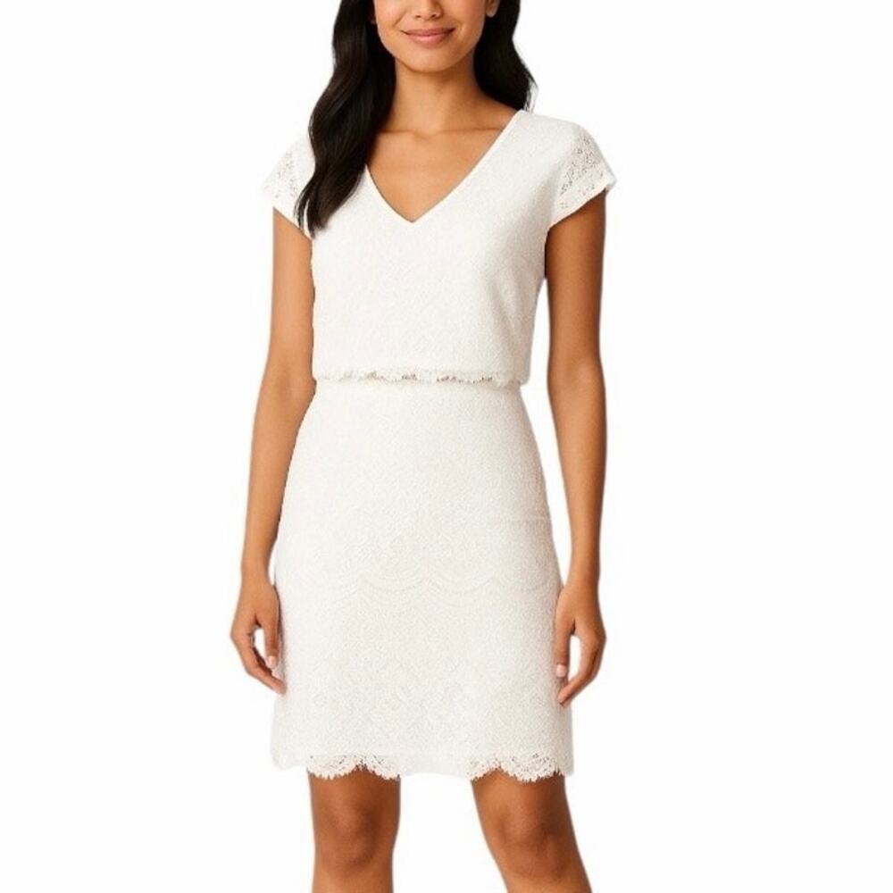 Midnight Doll New White Lace Crop V-neck Top Mini Skirt Set Juniors Size 11